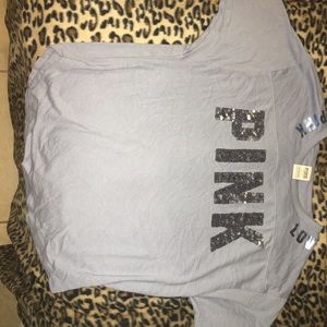 Victoria secret “pink” blue sparkle shirt